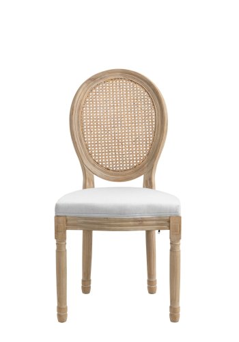 NORDLYS Richelieu spisestuestol - grtt stoff, rotting og gummitre