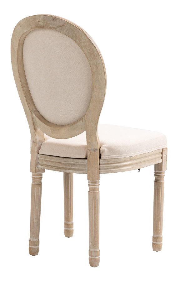 NORDLYS Richelieu spisestuestol - beige stoff og gummitre