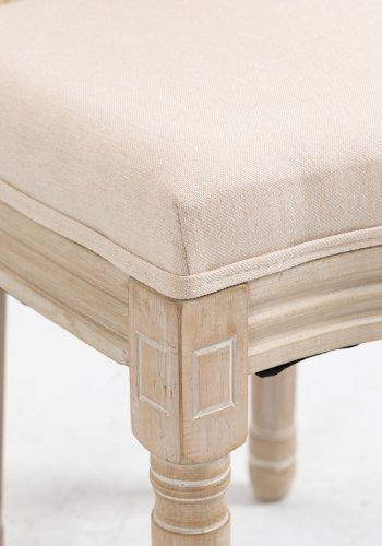 NORDLYS Richelieu spisestuestol - beige stoff og gummitre