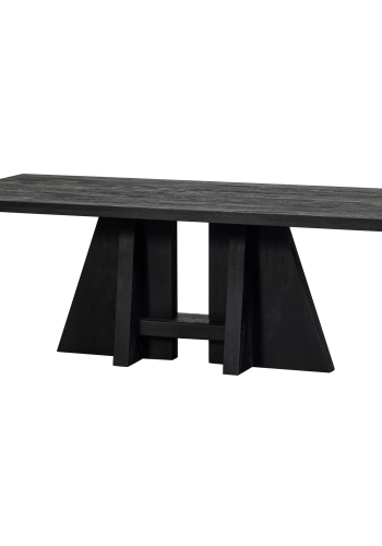 WOOOD KEAN SPISEBORD MED MIDTERBEN MANGO TR SORT 220X100CM