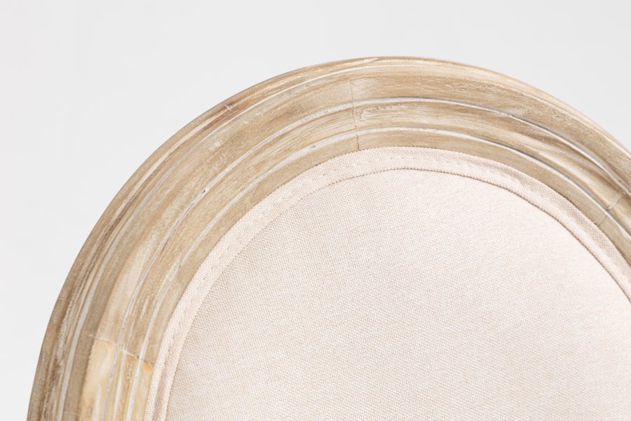 NORDLYS Richelieu spisestuestol - beige stoff og gummitre