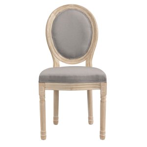 NORDLYS Richelieu spisebordsstol - mrkegr stof og gummitr