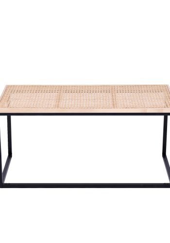 NORDLYS Sapporo salongbord, rektangulrt - rotting og svart metall (91,5x46)