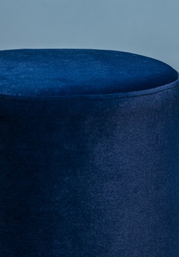 NORDLYS Soka-puff, rund - bl flyel og brunt tre (35)