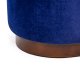 NORDLYS Soka-puff, rund - bl flyel og brunt tre (35)