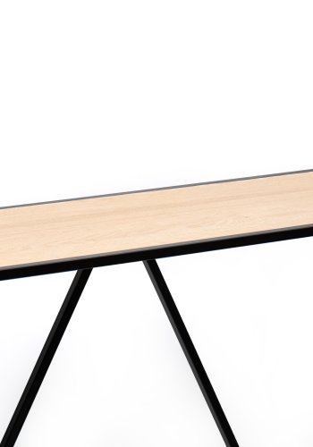 NORDLYS Solna konsollbord, rektangulrt - tre og sort metall (90x30)