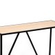 NORDLYS Solna konsollbord, rektangulrt - tre og sort metall (90x30)