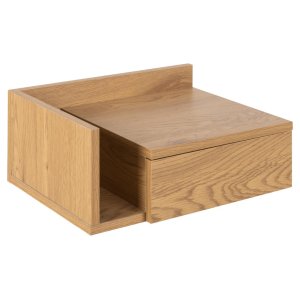 ACT NORDIC Ashlan vgghngt sngbord, m. 1 lda, vndbar - naturligt vild ekpapper MDF (40x32)