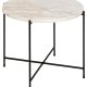 ACT NORDIC Avila Beistelltisch, rund – weißer Guangxi-Marmor und schwarzer Stahl (52)