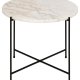ACT NORDIC Avila Beistelltisch, rund – weißer Guangxi-Marmor und schwarzer Stahl (52)