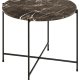 ACT NORDIC Avila sidebord, rund - brun Emperador marmor og sort stl (52)