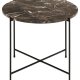 ACT NORDIC Avila sidebord, rund - brun Emperador marmor og sort stl (52)