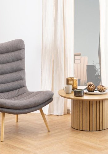 ACT NORDIC Yale Couchtisch, rund - Melamin Wildeiche natur (80)