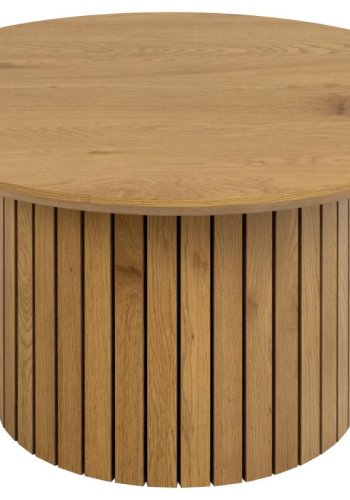 ACT NORDIC Yale Couchtisch, rund - Melamin Wildeiche natur (80)