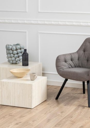 ACT NORDIC Dice sofabord, kvadratisk - beige travertinpapir (st af 2)