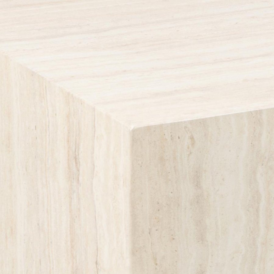 ACT NORDIC Dice sofabord, kvadratisk - beige travertinpapir (st af 2)