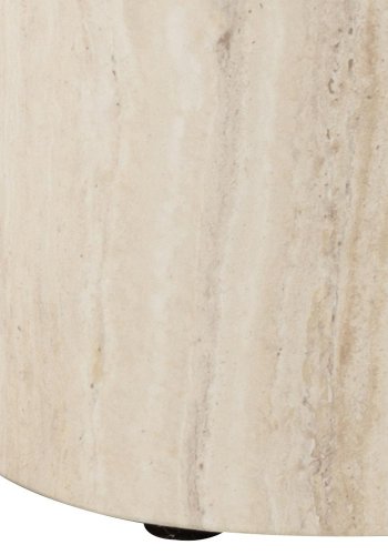 ACT NORDIC Mice Couchtisch, oval – beiges Travertinpapier (2er-Set)