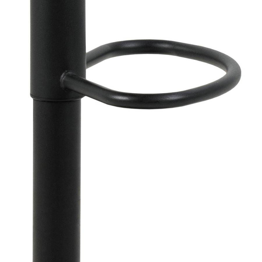 ACT NORDIC Brooke barstol, m. rygln, armln, fodsttte, drejefunktion - beige stof og sort stl