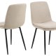 ACT NORDIC Becca spisebordsstol - beige stof og sort stl