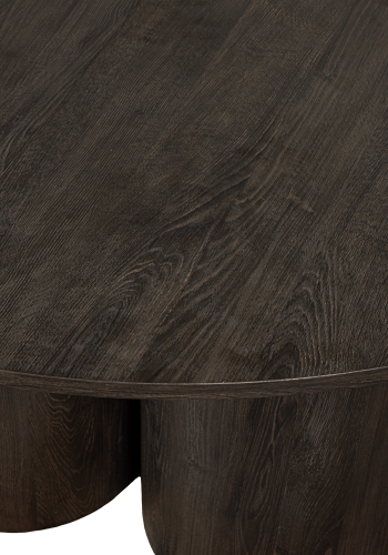 WOOOD OONA SPISEBORD RUNDT MED 3-BEN MDF MRKEBRUNT 140CM