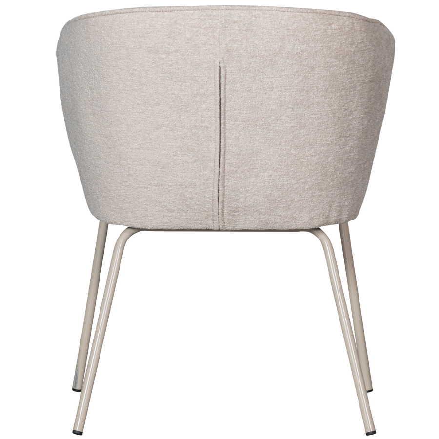 WOOOD Admit spisebordsstol - gr fleece polyester og gr metal