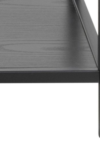 ACT NORDIC Seaford Konsolentisch, mit 2 Regalen – Melamin aus schwarzer Esche und schwarzer Stahl (100 x 35)