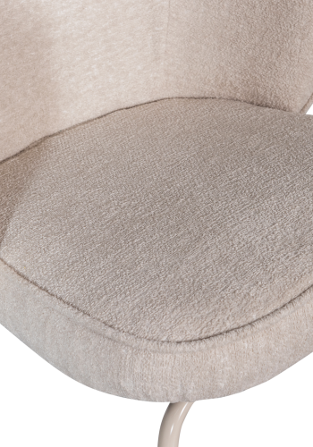 WOOOD Admit spisebordsstol - gr fleece polyester og gr metal