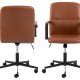 ACT NORDIC Flora Skrivebordsstol, brun, skinn (kunstskinn)