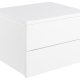 ACT NORDIC Avignon Wandnachttisch, mit 2 Schubladen - weißes MDF (37x32)