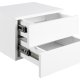 ACT NORDIC Avignon Wandnachttisch, mit 2 Schubladen - weißes MDF (37x32)