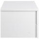 ACT NORDIC Avignon Wandnachttisch, mit 2 Schubladen - weißes MDF (37x32)