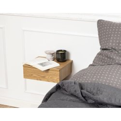 ACT NORDIC Avignon vghngt natbord, m. 1 skuffe - natur vild eg papir MDF (37x32)