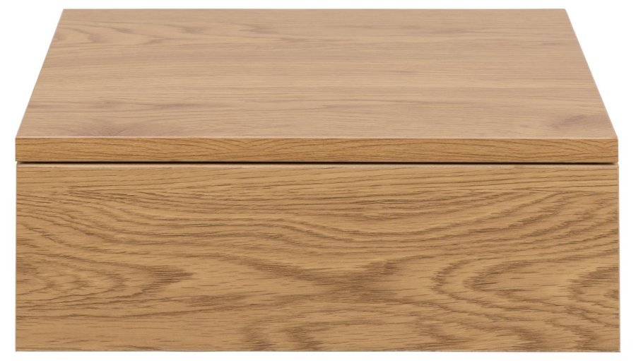 ACT NORDIC Avignon Wand-Nachttisch, mit 1 Schublade - MDF-Papier in natürlicher Wildeiche (37x32)