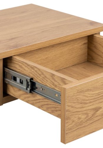ACT NORDIC Avignon Wand-Nachttisch, mit 1 Schublade - MDF-Papier in natürlicher Wildeiche (37x32)