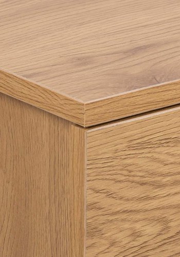 ACT NORDIC Avignon Wand-Nachttisch, mit 1 Schublade - MDF-Papier in natürlicher Wildeiche (37x32)