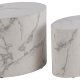 ACT NORDIC Mice sofabord, oval - hvid Carrara papir med marmormnster (st af 2)