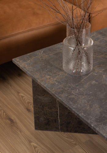 ACT NORDIC Vega sofabord, kvadratisk - brun marmor (90x90)