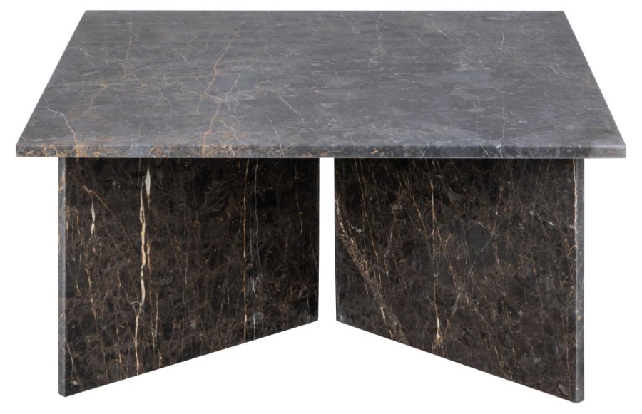 ACT NORDIC Vega sofabord, kvadratisk - brun marmor (90x90)