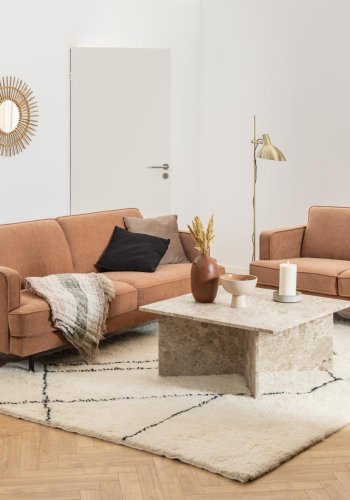 ACT NORDIC Vega sofabord, kvadratisk - brun marmor (90x90)