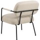 ACT NORDIC Dillon loungestol, m. armln - beige stof og sort stl