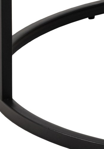 ACT NORDIC Spiro Couchtisch, rund – weißes Melamin mit Marmormuster und schwarzer Stahl (80)