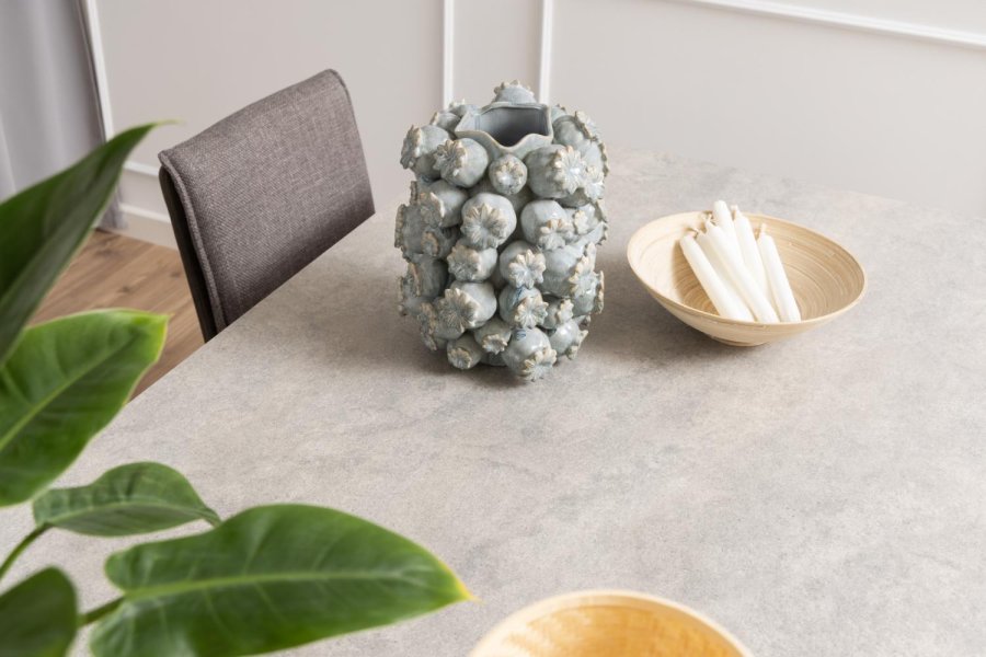 ACT NORDIC Heaven spisebord, rektangulrt - gr keramikk og sort stl (200x100)