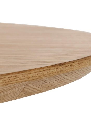 ACT NORDIC Heaven Esstisch, oval – natürliches Wildeichenfurnier und schwarzer Stahl (220x100)