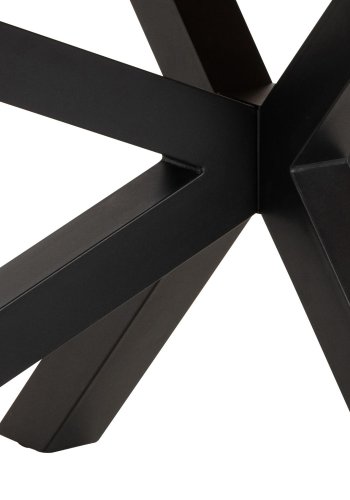 ACT NORDIC Heaven Esstisch, oval – natürliches Wildeichenfurnier und schwarzer Stahl (220x100)