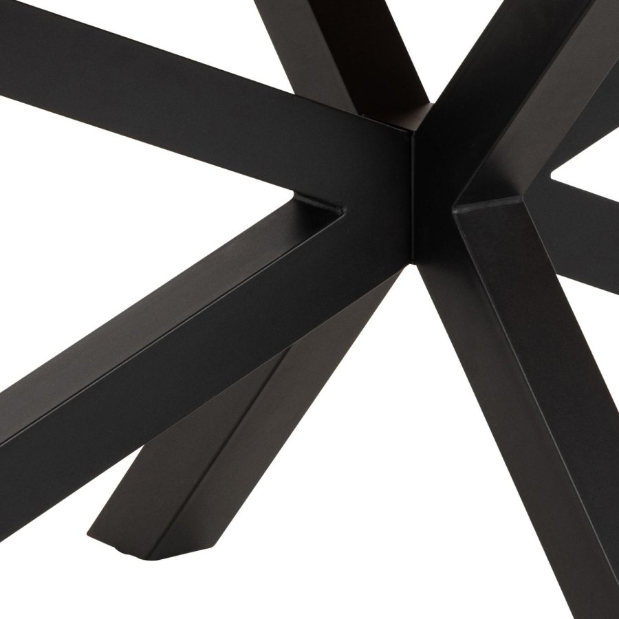 ACT NORDIC Heaven Esstisch, oval – natürliches Wildeichenfurnier und schwarzer Stahl (220x100)