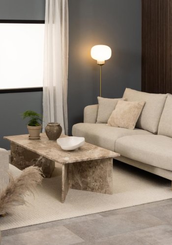 ACT NORDIC Vega sofabord, rektangulr - brun marmor (140x70)