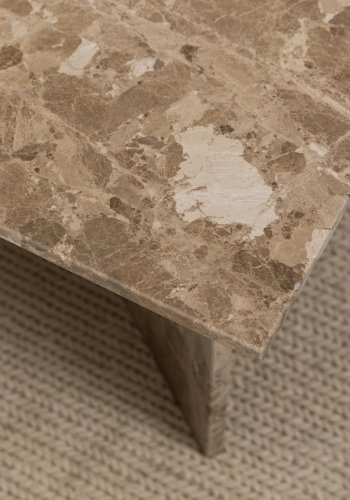 ACT NORDIC Vega sofabord, rektangulr - brun marmor (140x70)