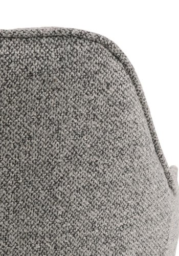 ACT NORDIC Brooke matbordsstol, med armstöd - grtt tyg och svart stl