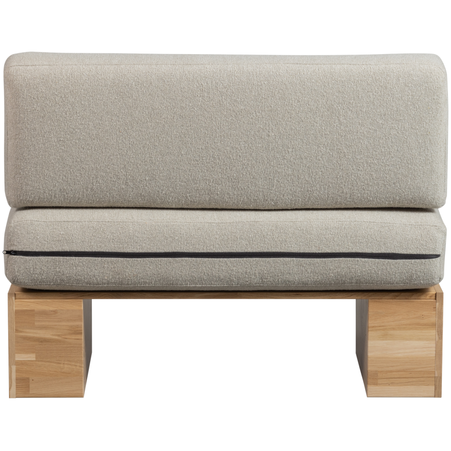 WOOOD EAT UP VÄGGBÄNK NATURLIG EK MED DYNOR BEIGE [fsc]