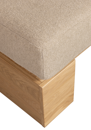 WOOOD EAT UP VÄGGBÄNK NATURLIG EK MED DYNOR BEIGE [fsc]